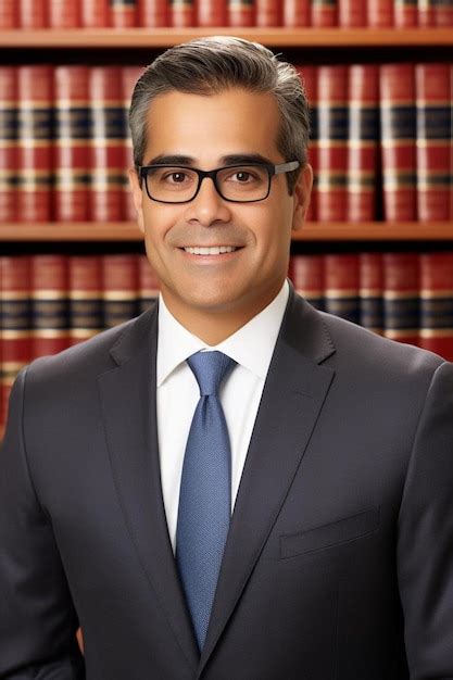 A Man In A Suit With Glasses And A Suit With A Blue Tie Premium Ai