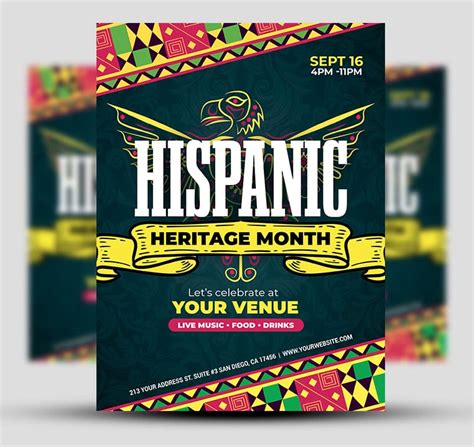 Hispanic Heritage Month Flyer 1 Flyerheroes