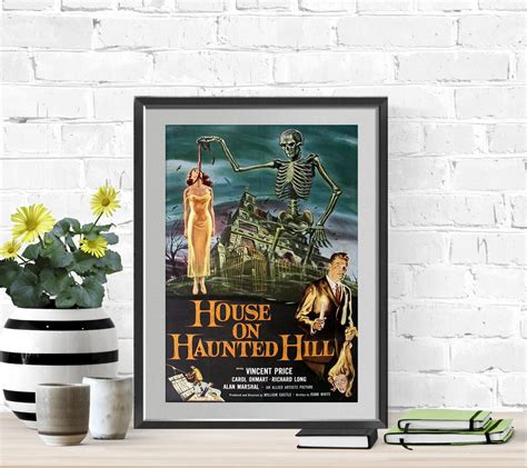 House On Haunted Hill 1959 Movie Poster Print Digital Download Etsy