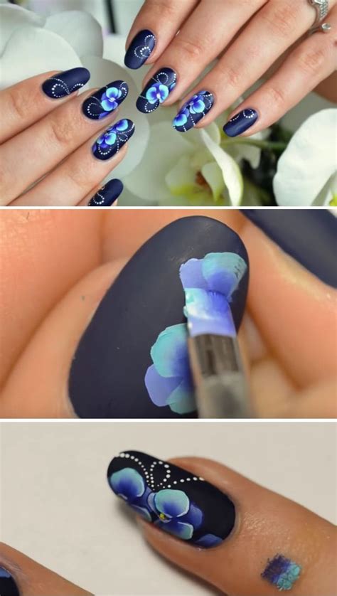 Super Easy Nail Art Ideas For Beginners Nail Art Orchid One Stroke