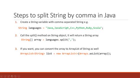 How To Split String By Comma In Java Example Tutorial Java