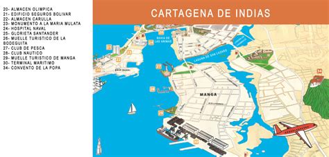 Mapa De Cartagena De Indias Y Los Barrios