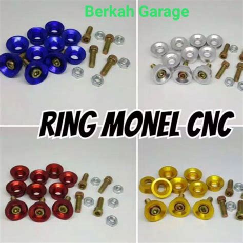 Monel Ring Variasi Model Mangkok Full Cnc Plus Baut Dan Mur Ukuran L10