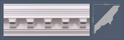 Pc Large Plain Modillion Cornices Centre