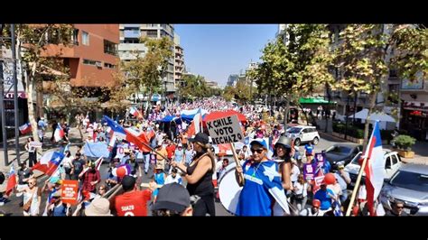 Marcha A Favor Del Rechazo En Metro El Golf Tobalaba Y Costanera