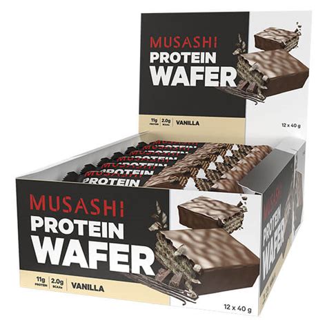 Musashi Protein Wafer Bar Box Of 12 Nz