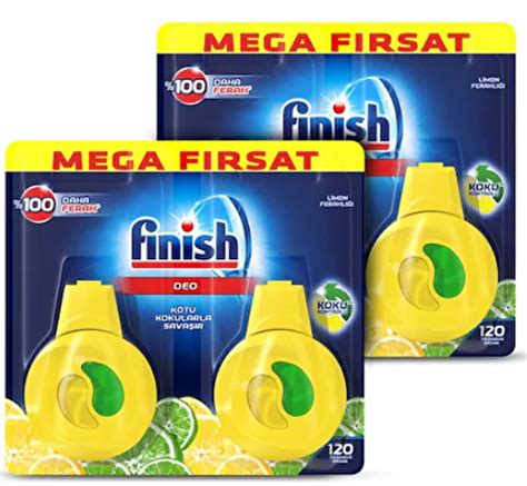 Finish Bulaşık Makinesi Deterjanı Makine Kokusu Limonlu 4lü Paket