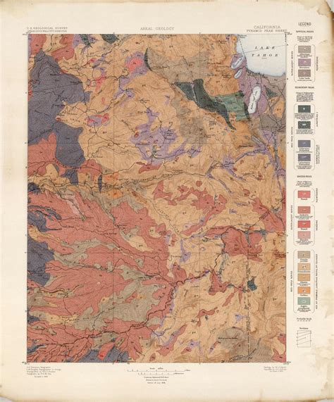 Pyramid Peak Quadrangle California Areal Geology By United States