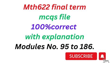 Mth Final Term Preparation Mth Final Term Mcqs File Mth Vu