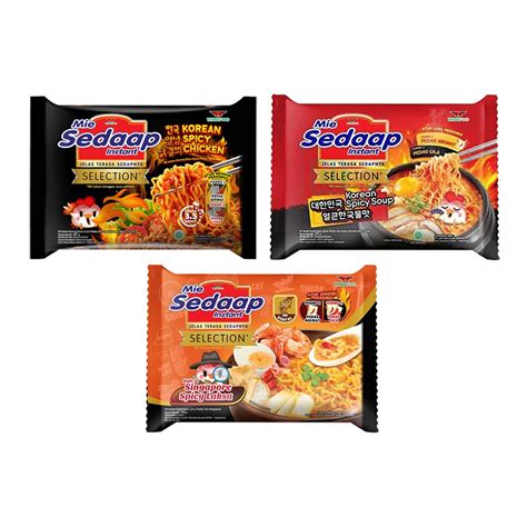 Jual Mie Sedaap Selection Singapore Spicy Laksa Korean Spicy Chicken