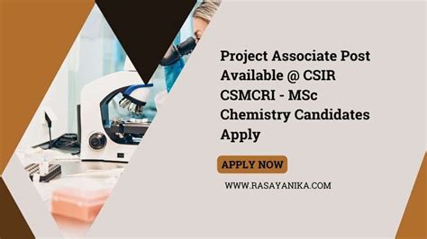 Project Associate Post Available Csir Csmcri