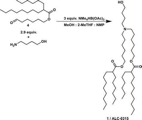 Continuous Flow Synthesis Of The Ionizable Lipid ALC 0315 Reaction