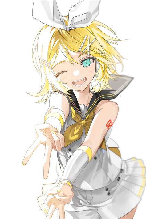 Kagamine Rin And Kagamine Rin Vocaloid Drawn By Mona0101 Danbooru