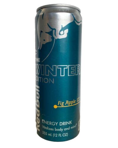 Red Bull Winter Edition Fig Apple Oz Full Can Collectible