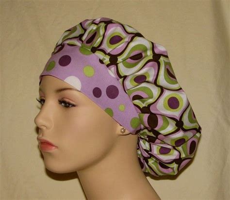 Scrub Hats Groovy In Lavender With Lolli Dots Headband Etsy Scrub