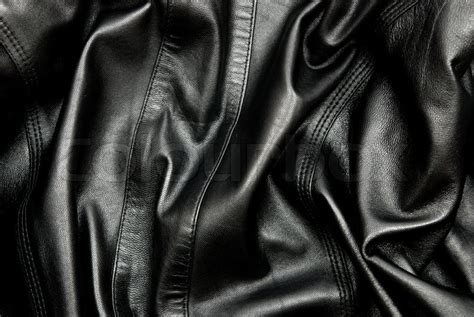 Natural Black Leather Texture Stock Image Colourbox