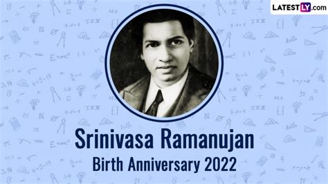 Srinivasa Ramanujan Birth Anniversary 2022 Images and HD Wallpapers for Free Download Online ...