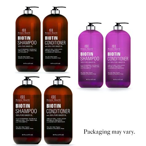 Botanic Hearth Biotin Shampoo And Conditioner Set With Ginger Oil And Keratin Fight Hair Loss