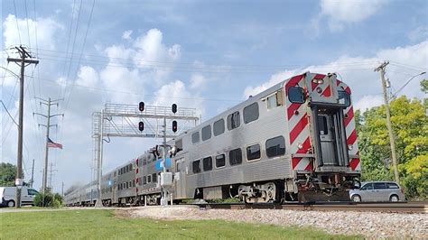 Metra Cab Car East With Mp At Elgin Illinois On August