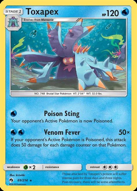 Toxapex Sm8 69 Pokémon Card Database Pokemoncard