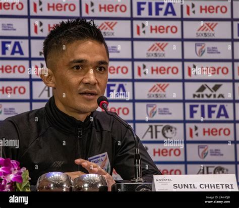 Kolkata India Th Oct Sunil Chhetri Captain Indian National