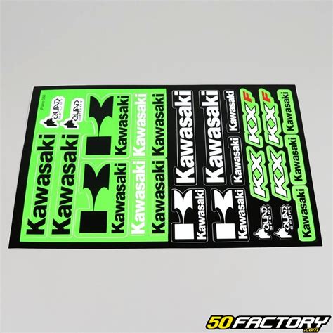 Stickers Kawasaki X Cm Planche Accessoires Moto Scooter