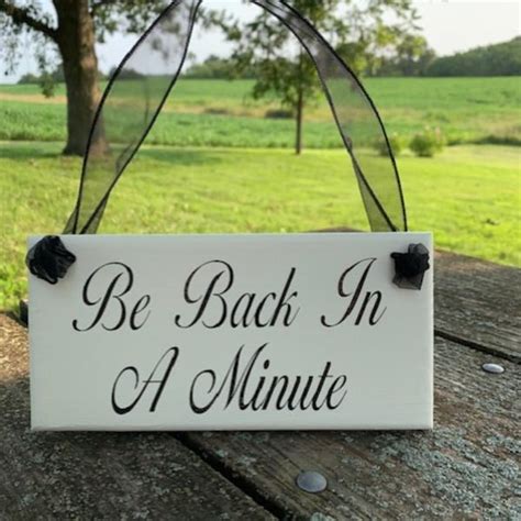 Be Right Back Sign - Etsy