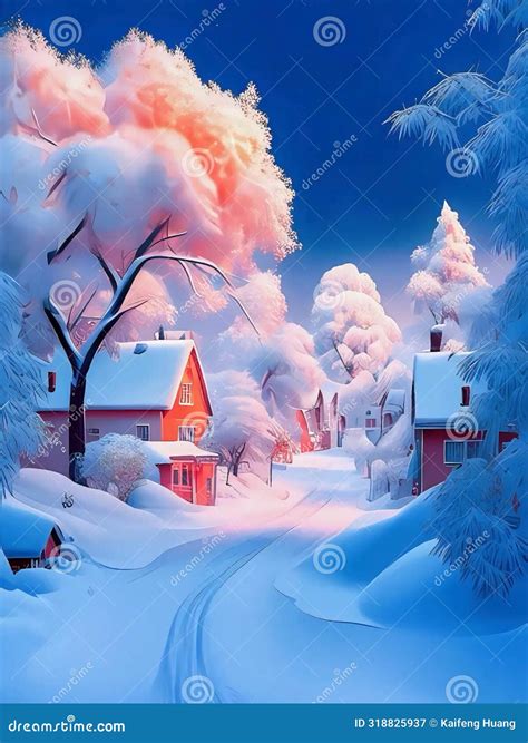 A Strange Snow Scene Stock Illustration Illustration Of Strange