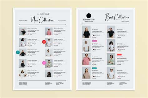 Canva Line Sheet Template Price List Template