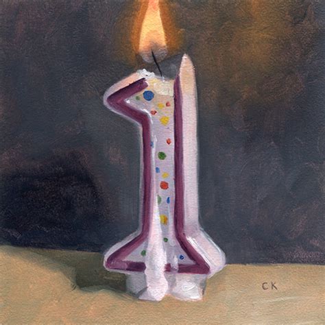 61 One Year Candle Christine Kornacki Illustration