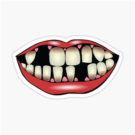 "Funny Missing Teeth men smile for smiling face Mask" Sticker by dopoymn | Redbubble