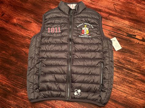 Kappa Alpha Psi Black Puffer Vest — Anthony Michaels Brand