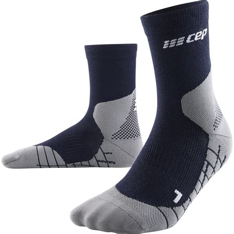 Cep Hiking Light Merino Mid Cut Compression Socks V Men Blue Bike