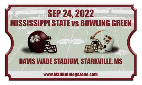 Mississippi State Bulldogs Vs Bowling Green Falcons Football Tickets