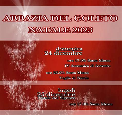 Natale 2023 Abbazia Del Goleto