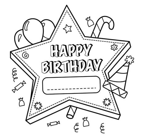 25 Free Printable Happy Birthday Coloring Pages Happy Birthday Signs