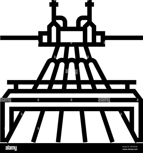 Pipeline Geothermal Energy Line Icon Vector Illustration Stock Vector