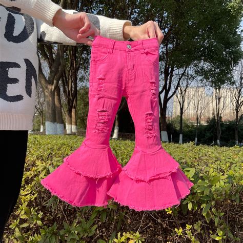 Hot Pink Bell Bottomtoddler Girl Flare Jeansinfant Girl Bell Bottom