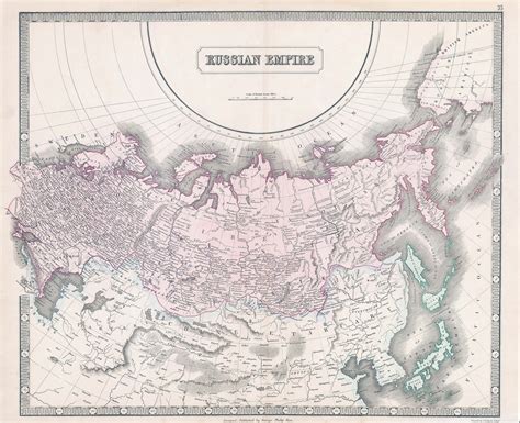 Russian Empire Map 1914