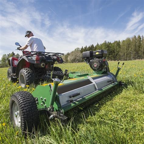 15hp Self Powered Tow Behind Atv Flail Mower 150cm Work Width Quad Mulcher Small Tractor Grass