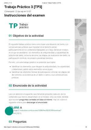 Tp Derecho Penal Parte General Trabajo Pr Ctico N Derecho Penal