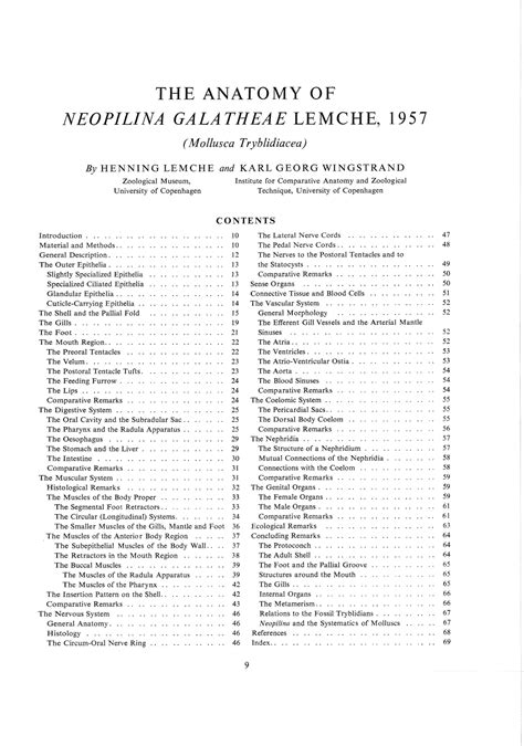 THE ANATOMY of NEOPILINA GALATHEAE LEMCHE. 1957 (Molluscs Tryblidiacea) - DocsLib