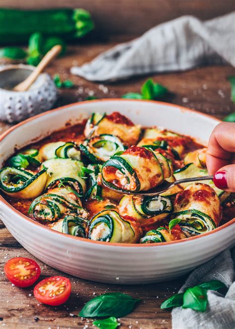 Zucchini R Llchen Mit Cashew Ricotta Vegane Involtini Bianca