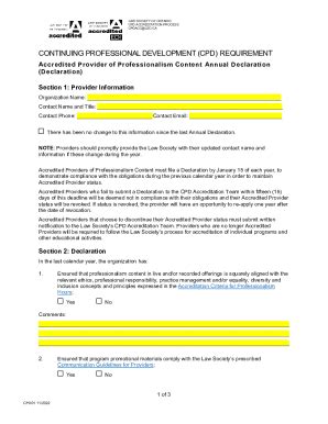 Fillable Online Continuing Professional Development Cpd Requirement