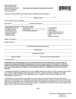 Fillable Online 465A Boone Hospital Center Fax Email Print PdfFiller