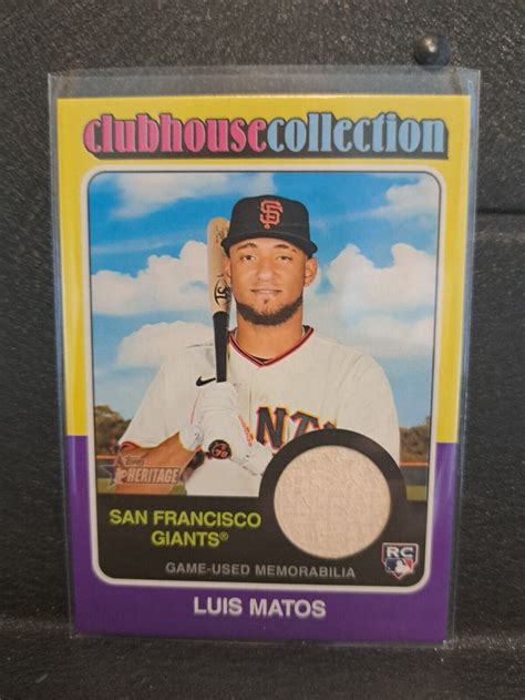 Topps Heritage Clubhouse Collection Relics Cclma Luis Matos Bat