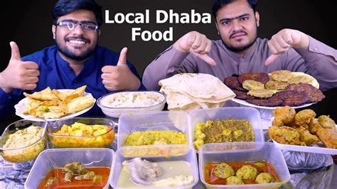 Trying Local Pakistani Dhaba Food Mukbang Asmr Youtube