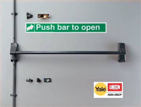 Union Push Bar Emergency Exit Panic Hardware Single Fire Door Escape