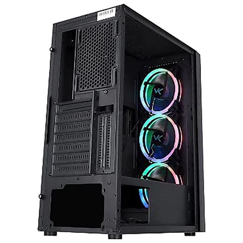 GABINETE GAMER VX GAMING ANTARES VIDRO TEMPERADO PRETO FRONTAL