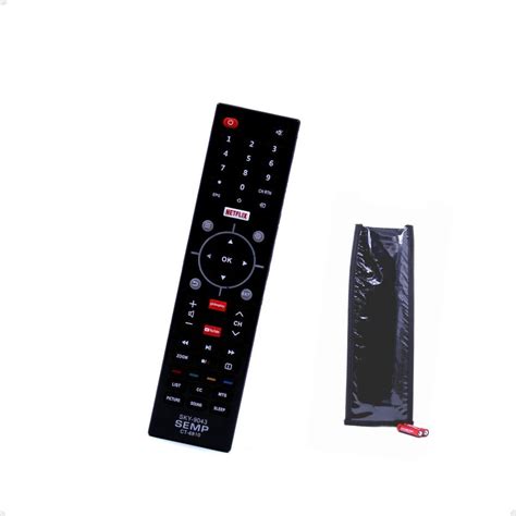 Controle Remoto P Tv Semp Toshiba Ct 6810 L32S3900S Netflix Globoplay